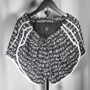 Calvin Klein Black and White Script Blouse